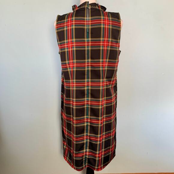 J. Crew Factory Stewart Tartan Plaid Sleeveless Dress with Bow Size 6 - Picture 7 of 10
